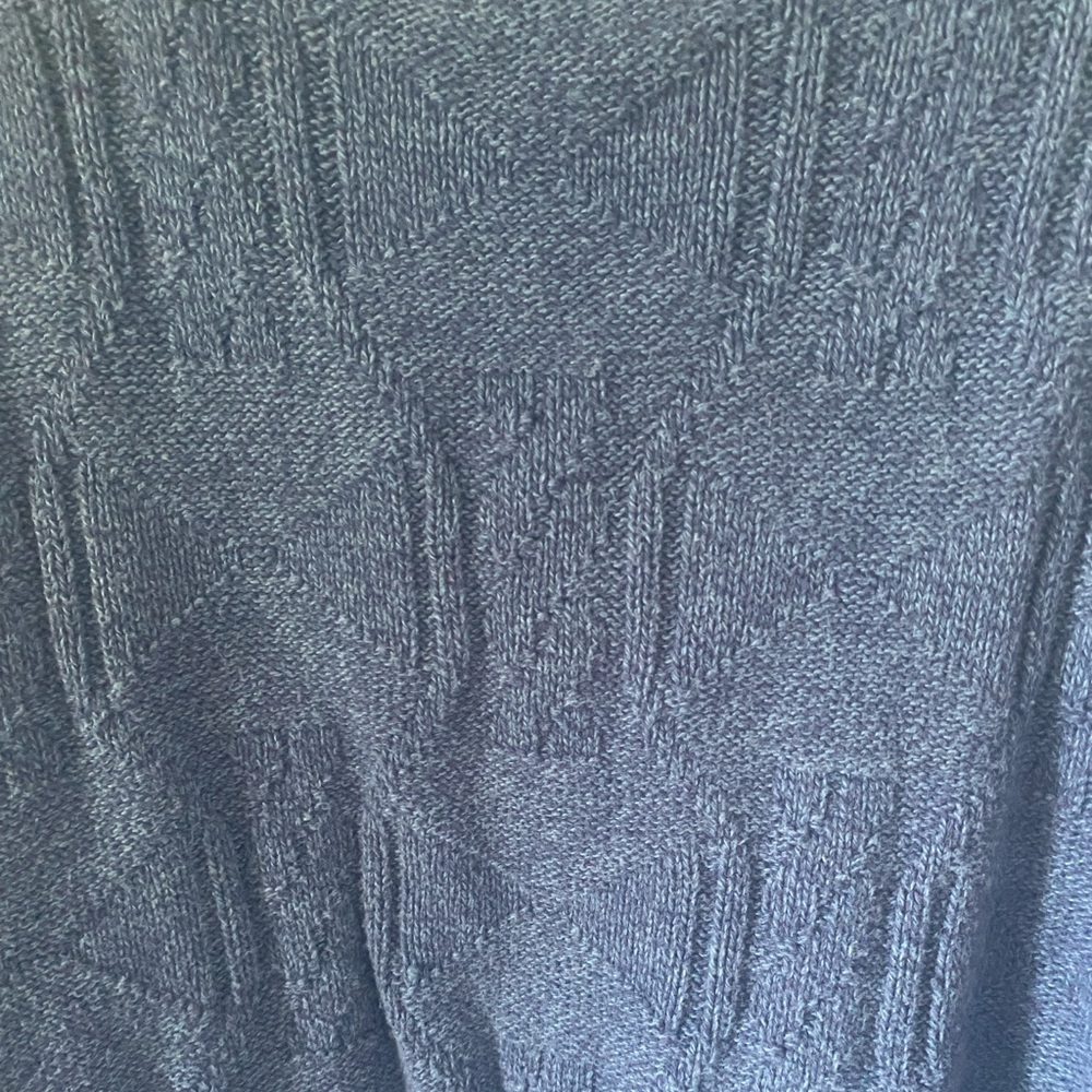 Victoria Dry Goods vintage men's blue size XL cable knit sweater fisherman - Picture 5 of 5